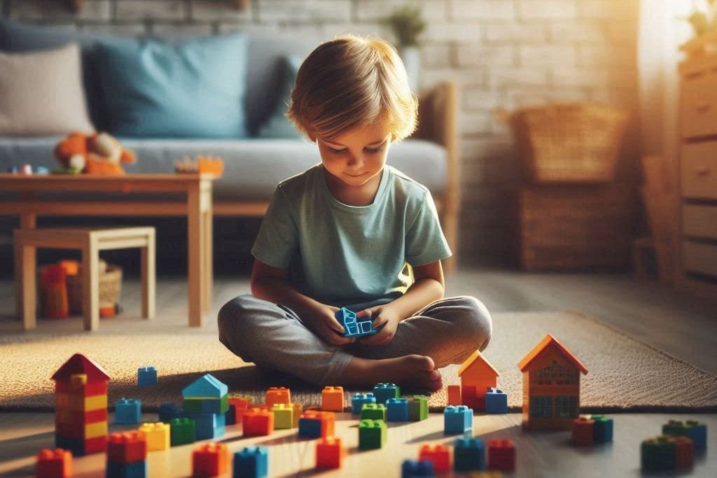 ילד בטיפול רגשי משחק ומבטא רגשות בצורה טבעית