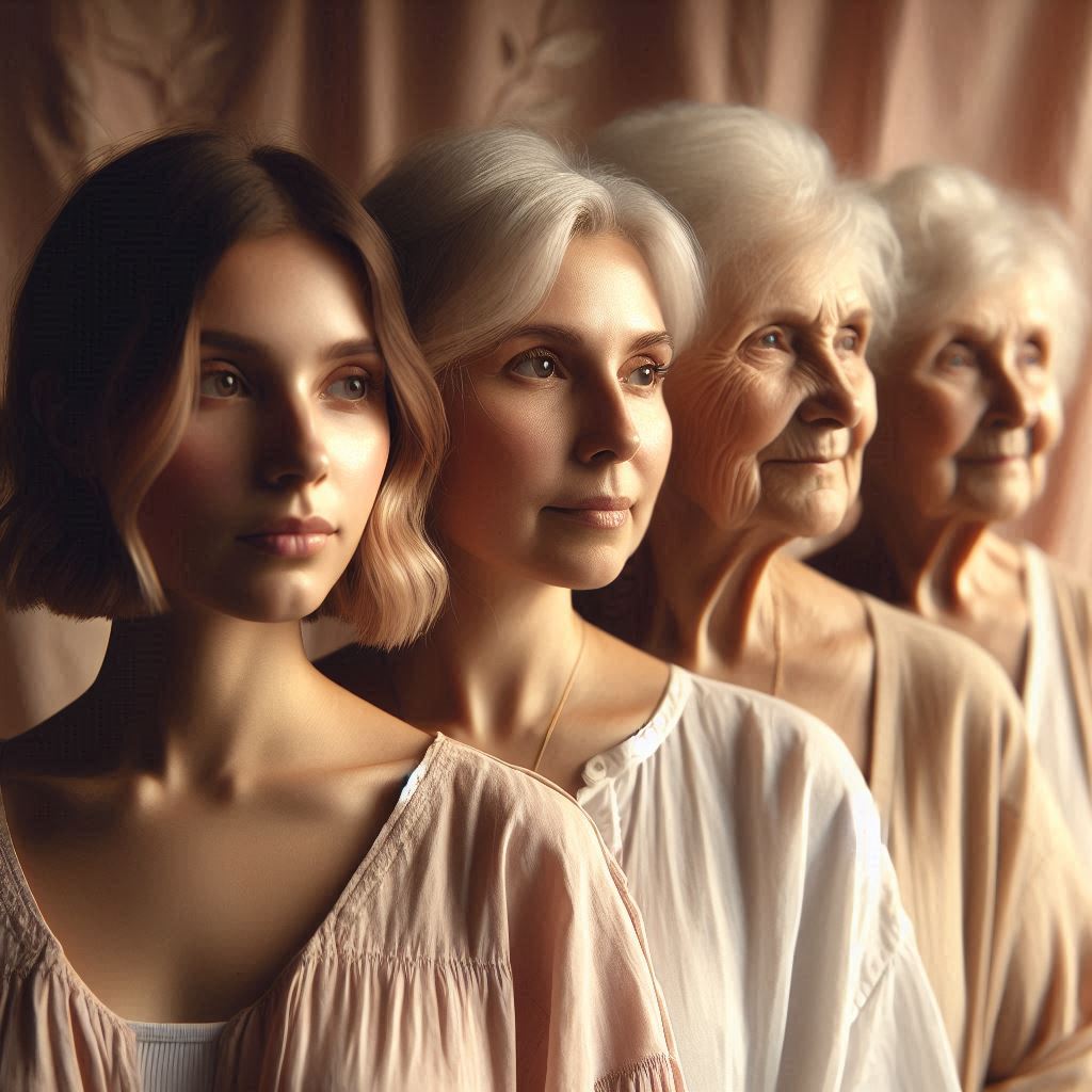 צילום רך של שלושה דורות נשים המסמלות תהליכי עומק בקונסטלציה משפחתית